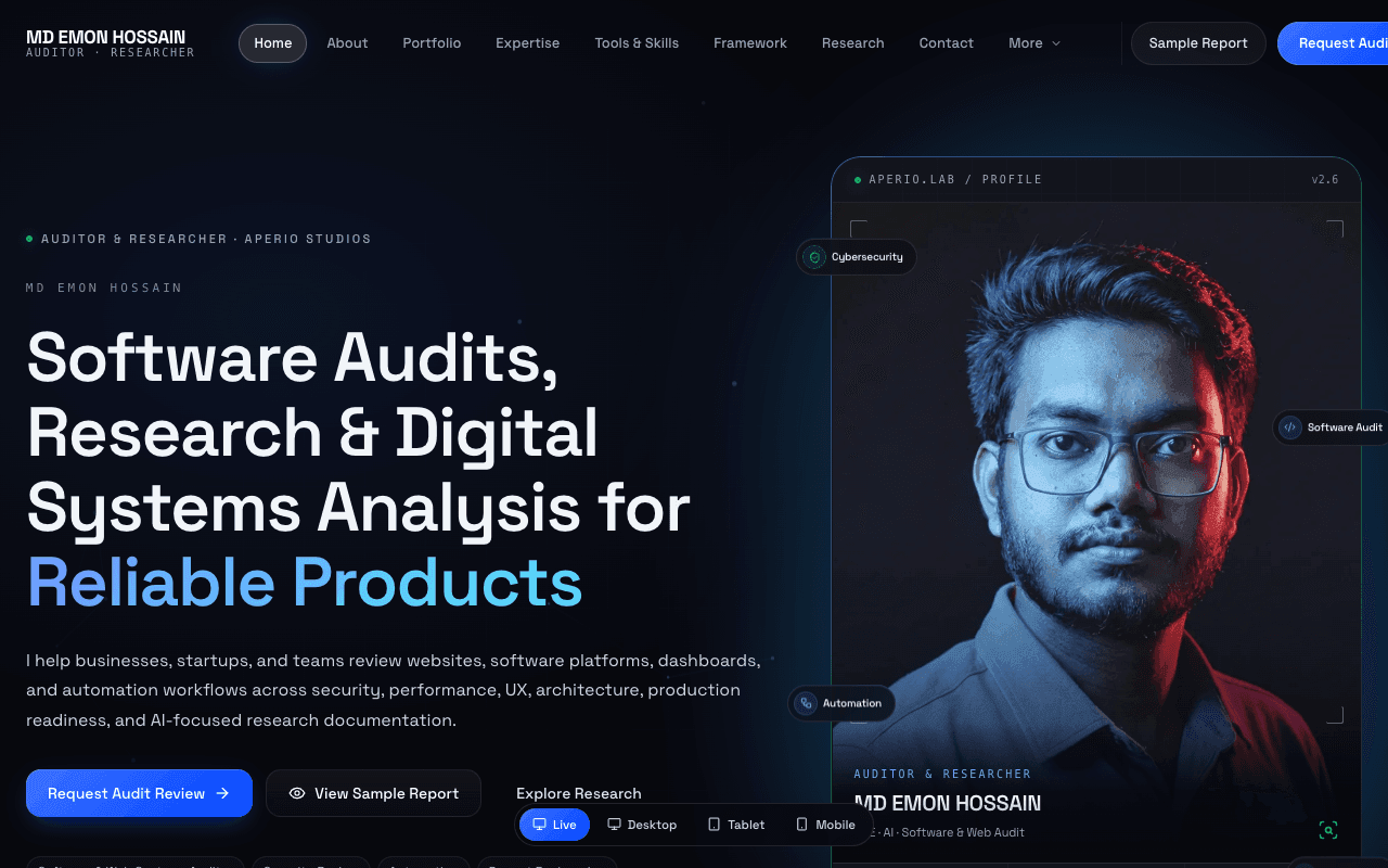 Emon Portfolio — website screenshot